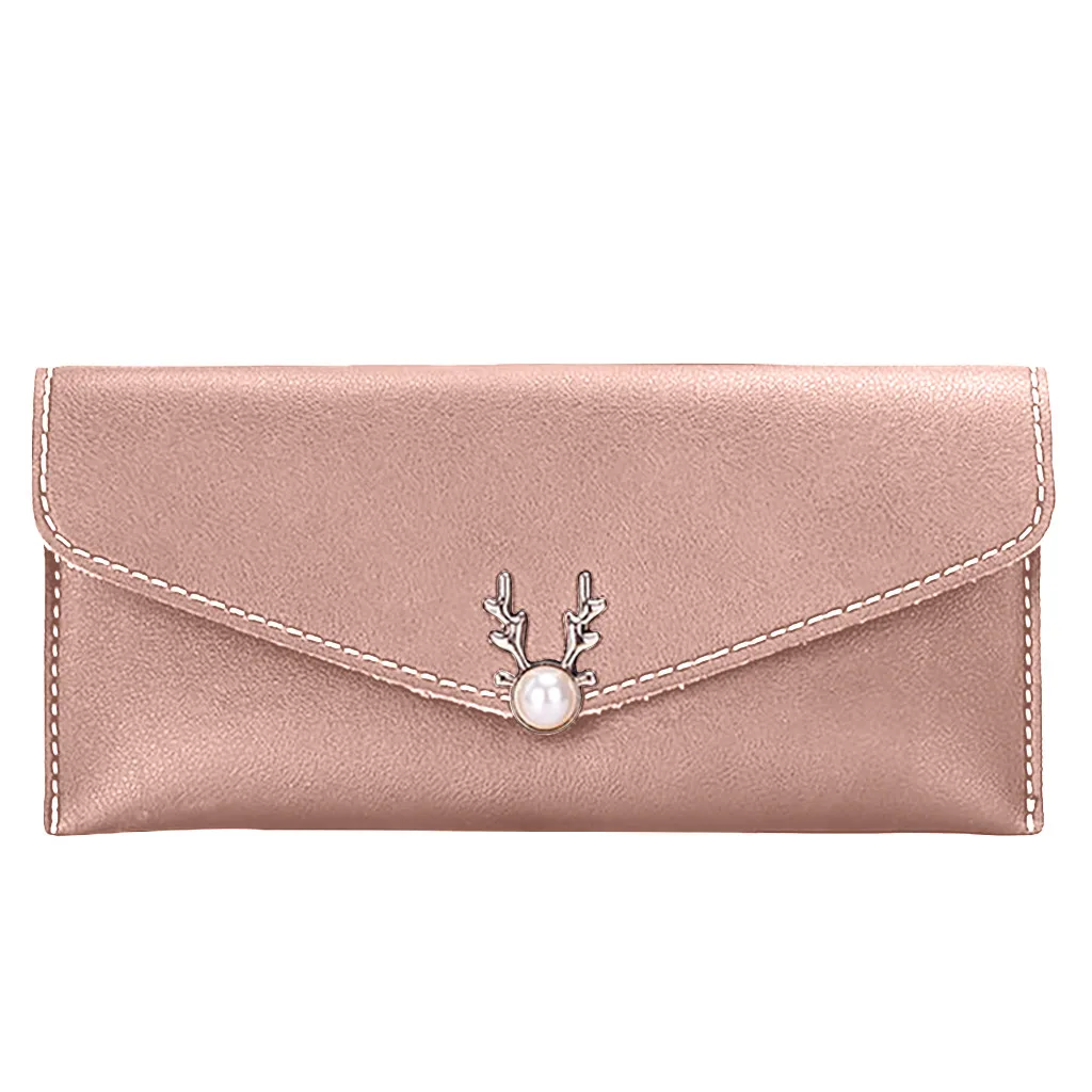 

2019 New Wallets Fashion Wild Women Wallets Small Fashion Brand Women Fashion Deer Head Coin Bag Long Clutch Wallet K523