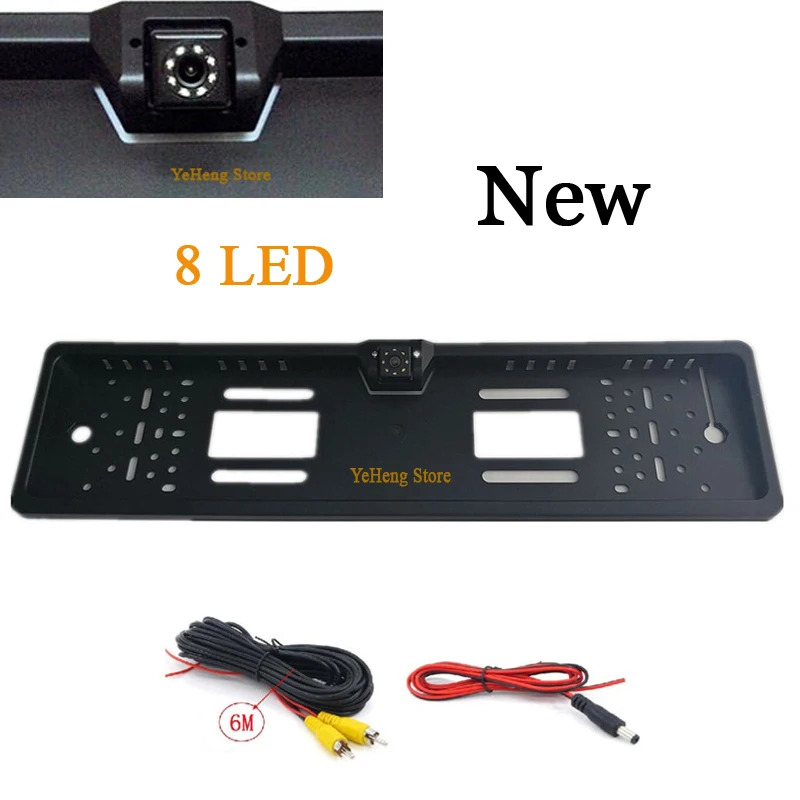 

Promotion night vision Rear View Car Camera Wide Angle Inverting Lens Parking CCD Waterproof eu license plate auto parking 8led