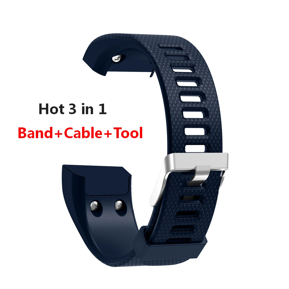 3 в 1 модный ремешок для часов Garmin Vivosmart HR+ браслет на запястье+ usb-кабель для зарядки Garmin Vivosmart HR+ с инструментом