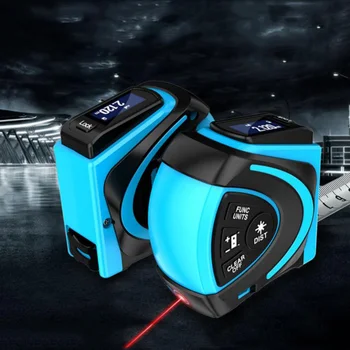 

2-in-1 Laser Range Finder Digital Laser Tape Measure LCD With Backlight Measurement Laser Range Finder Tape Measure Tool