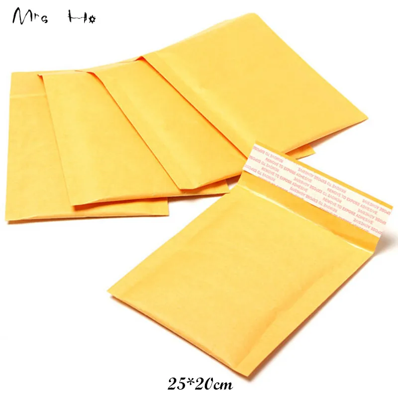 Wholesale 25*20cm Small Manufacturer Kraft Bags Bubble Mailers Padded