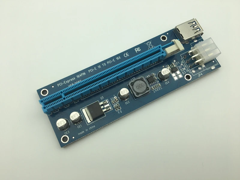 PCI-E PCI E Express 1X-16X 라이저 카드 + USB 3.0 연장 케이블, SATA 15, 전원 케이블 60CM, Bitcoin mining용