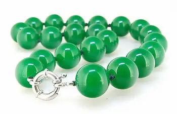 

Jewelry RARE HUGE 18MM ROUND GREEN a NECKLACE 17"