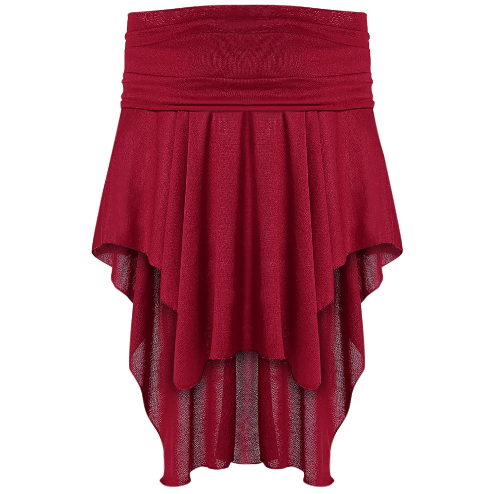 Женская блузка пончо с открытыми плечами женская одежда повседневная одноцветная Асимметричная осень женские Топы пуловеры - Color: Red Wine