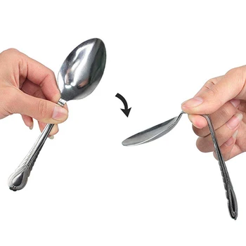 

High Qualtiy Metal Magico Gimmick Perfect Mind Bend Spoon Bending Gimmick Close-Up Magician Street Stage magico tricks New