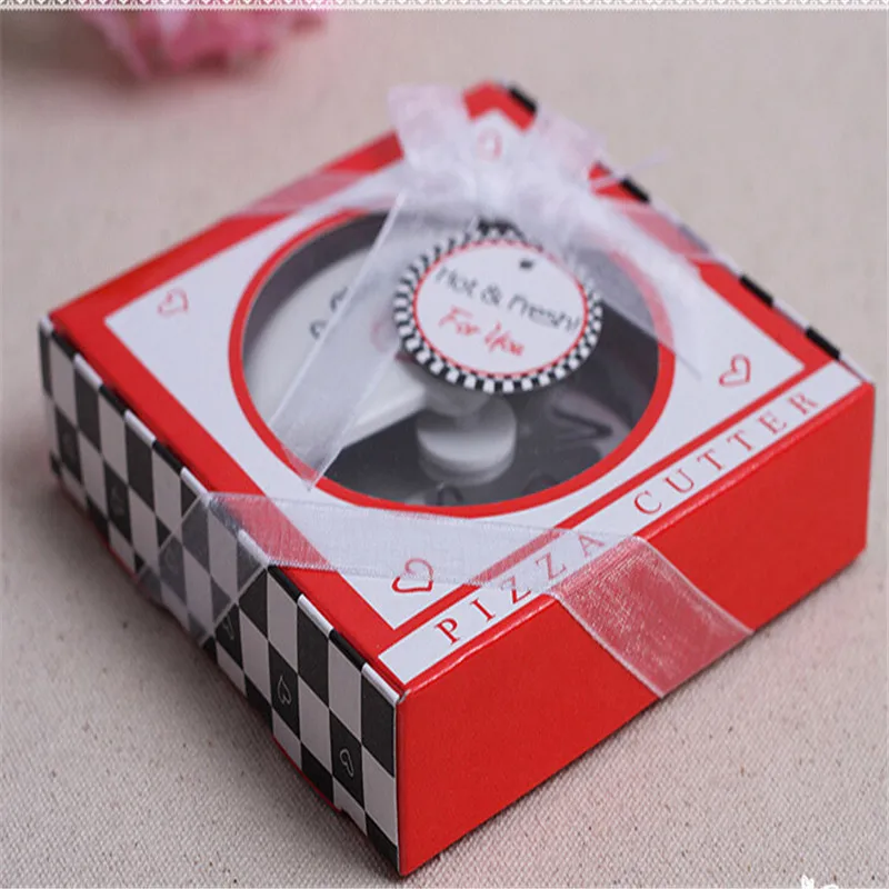 A Slice Of Love Stainless Steel Pizza Cutter Wheel Round Shape Pizza Fondant Pastry Knife Wedding Supplies Pizza Tools