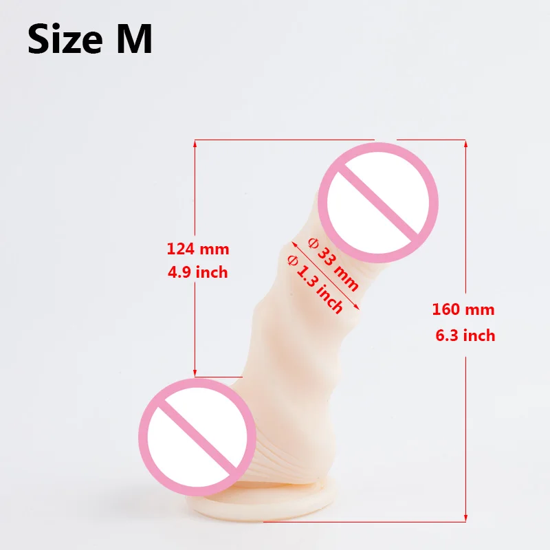 Leten Super Muscle Dildo Realistic, Medical Silicone Lifelike Soft Strapon Penis Suction Cup Sex Toys for Woman Sex Products