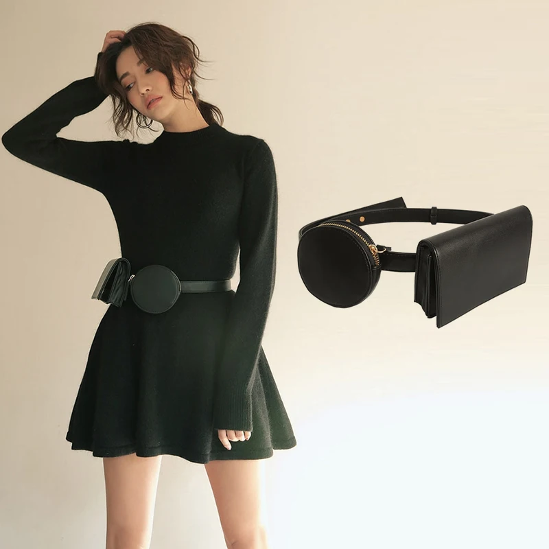 EXCELSIOR модная Новая Женская поясная сумка с ремнем, ретро тренд, сумка через плечо из искусственной кожи, комбинированная цветная Съемная сумка для ожидания