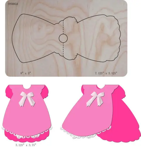 

Dress die cut accessories wooden die Regola Acciaio Die Misura ,