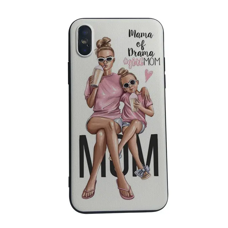 MaiYaCa мама и ребенок телефон чехол для iphone 5 5S SE 6s 6 plus 7 8plus 8 X XS XR XSMAX силиконовый чехол для iphone 6 plus - Цвет: 3