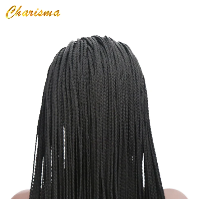 Charisma Synthetic Lace Front Braid Wigs Pure Color High Quality Wigs 24 Inch With Baby Hair Braided Wigs For Black Women