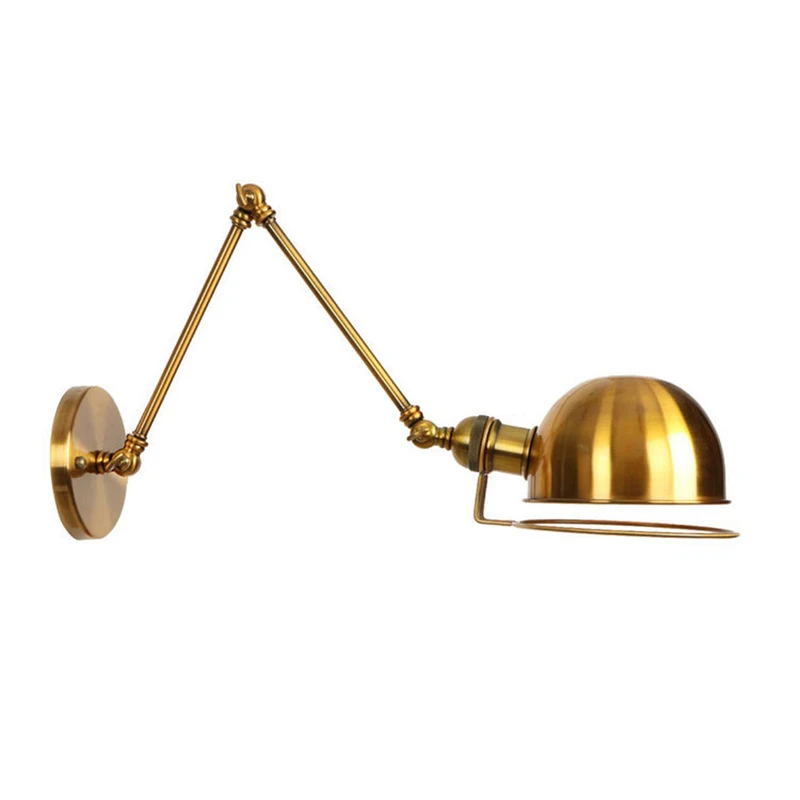 Industrial Decor Vintage Sconce Wall Lights Adjustable Arm Bedroom Study Wandlamp Retro Led Wall Lamp Antique Black/White/Copper
