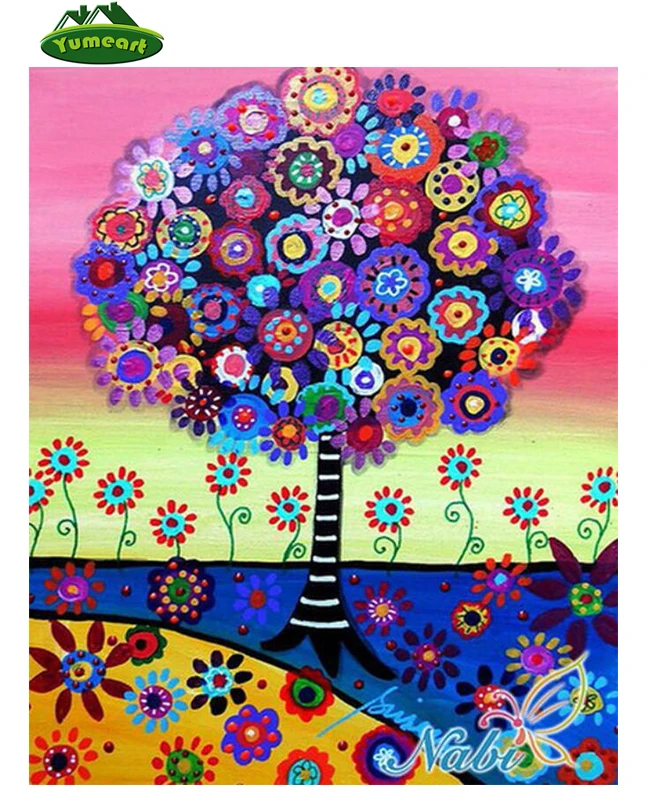 

5D DIY Diamond Mosaic Pattern Diamond Embroidery Color Tree Picture Diamond Painting Cross Stitch Rhinestone Paste Child Gift