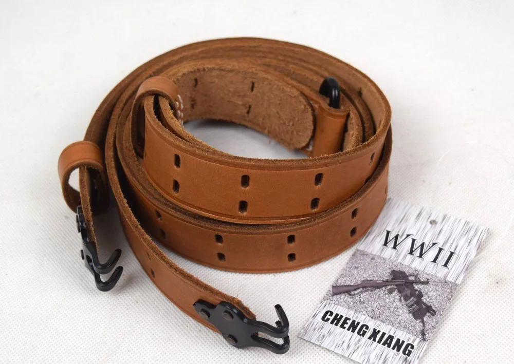 

WWII US Army M1 Military Gun Strap Kit Garand Rifle M1907 GARAND Leather Sling - World military Store