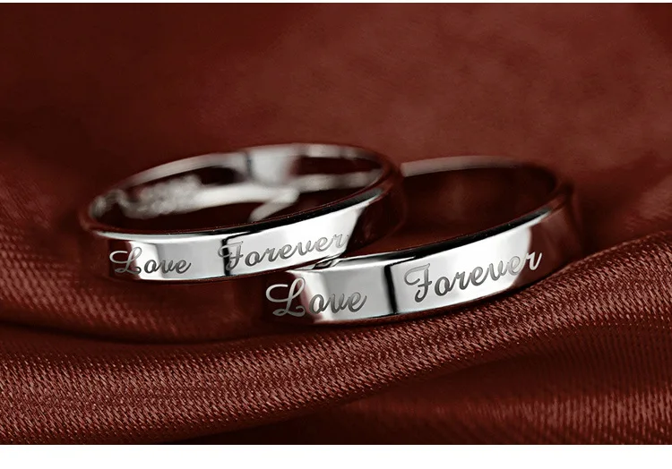 DOYUBO классические 925 пробы для влюбленных серебряные кольца для мужчин и женщин романтические серебряные обручальные кольца для влюбленных пар VB074