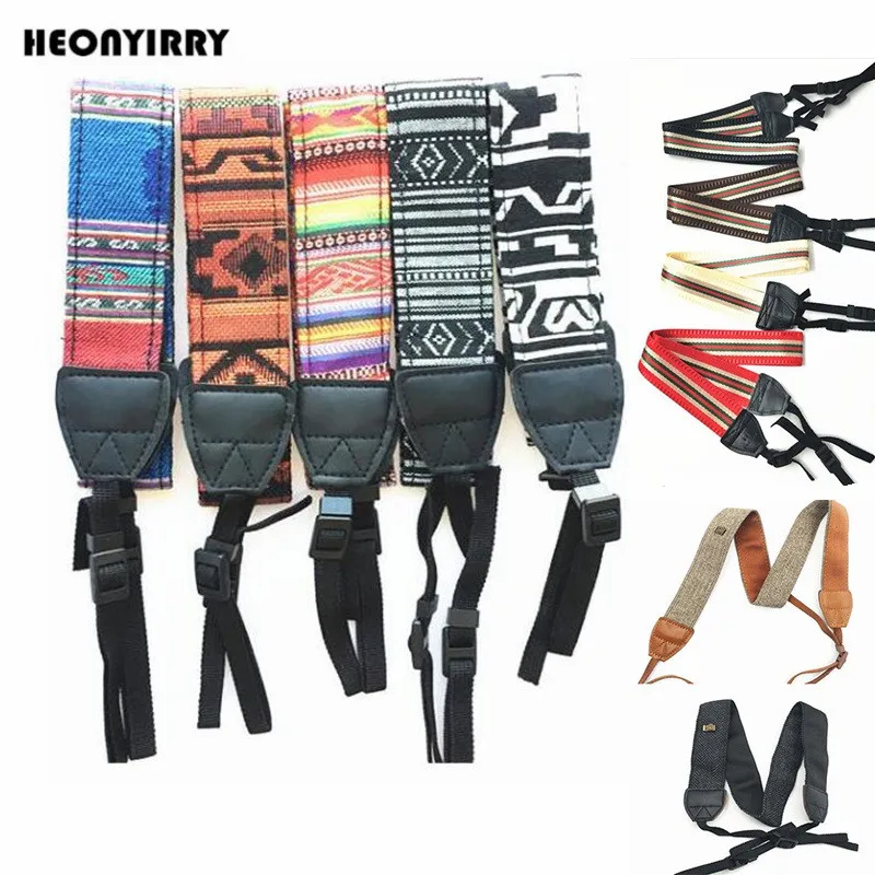 

2018 New Universal Adjustable Cotton Leather Camera Shoulder Neck Strap Belt For Sony/ Nikon SLR Cameras Strap Accessories Part