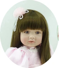 Muñeca reborn Colección limitada de 60 cm con vestido rosa