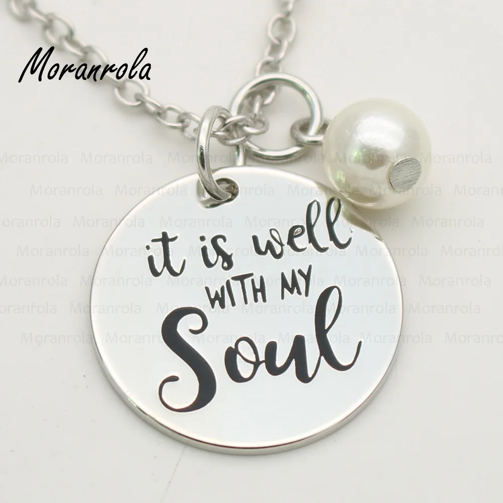 

New arried "It is well with my soul "Copper silver necklace &Keychain ,charm, Scripture Christian Jewelry