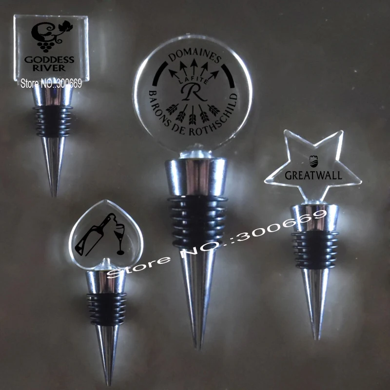 free personalized fee blanks acrylic wine stopper bottle wine stopper