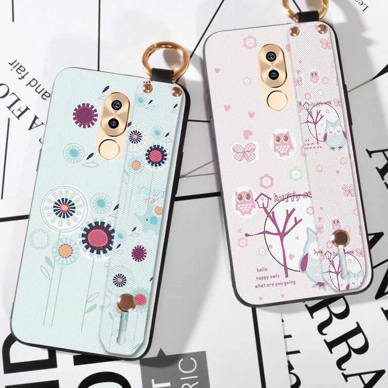 

Owl Ring Strap Cases For Huawei Honor 5X 6A 6X GR5 2017 Holder Back Cover For Huawei Nexus 6P P8 Lite 2017 Scrub Case Shell