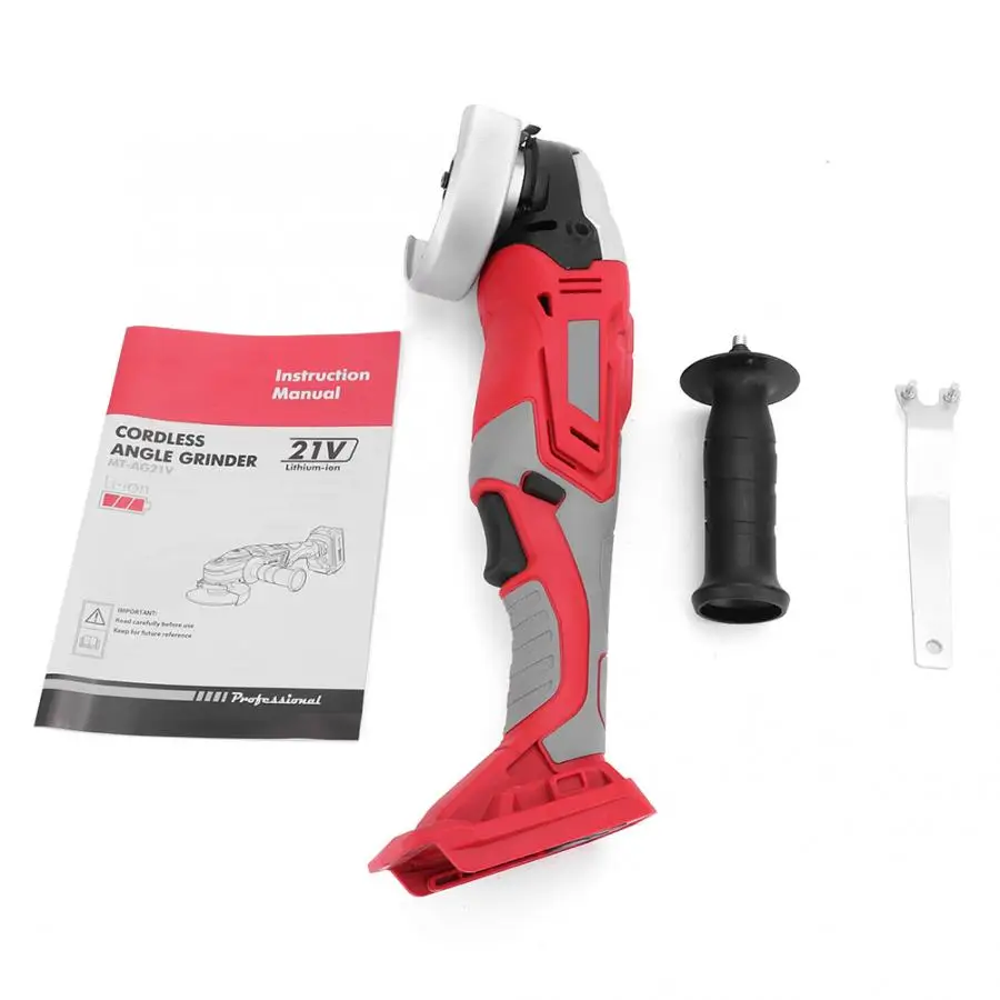 

Cordless Li-lon Angle Grinder Handheld Rechargeable Household Grinding Machine with Wrench Angle Grinder