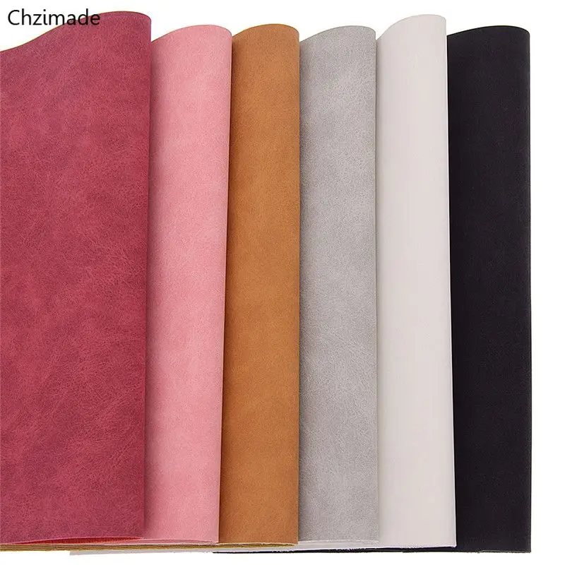 Chzimade 21x29cm A4 Faux Suede PU Fabric For Garment Multicolor