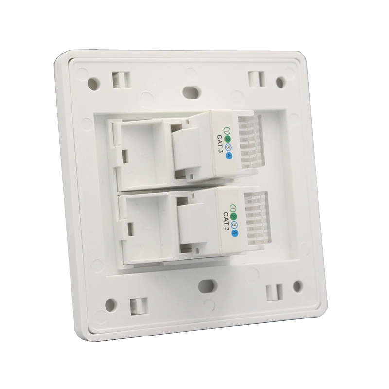 2 Ports CAT3 RJ11 Phone Wall outlet pic 2