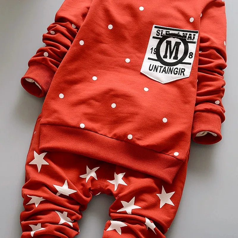 New Baby Sets Star Cotton Suits 2016 Infant Outerwear Spring Autumn Boys Clothes Pants Hooded Suit Hot Dot Tops Baby Clothing (11)