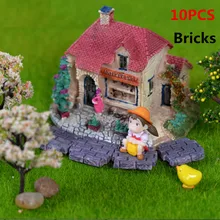 Новинка, горячая Распродажа, маленькая кирпичная стена, микро ландшафтное украшение, садовый орнамент, Декор, миниатюрный мох, кирпичный материал, АКК, поделки своими руками