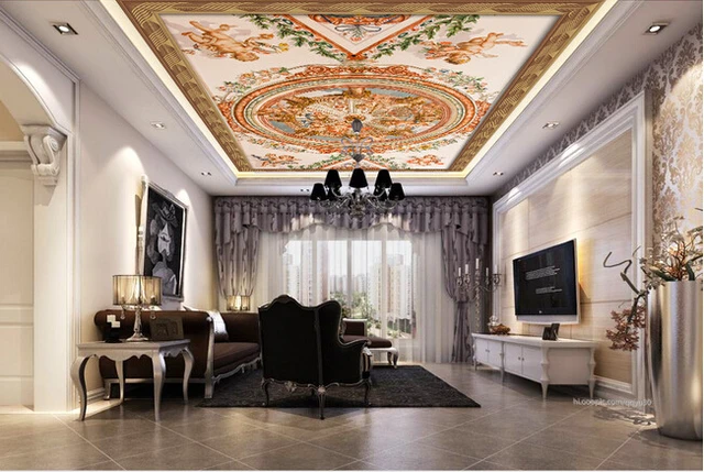 Latest Custom 3d Large Mural ,classical Luxury Religious Painting Frescoes  ,living Room Tv Background Bedroom Wall Wallpaper - Wallpapers - AliExpress