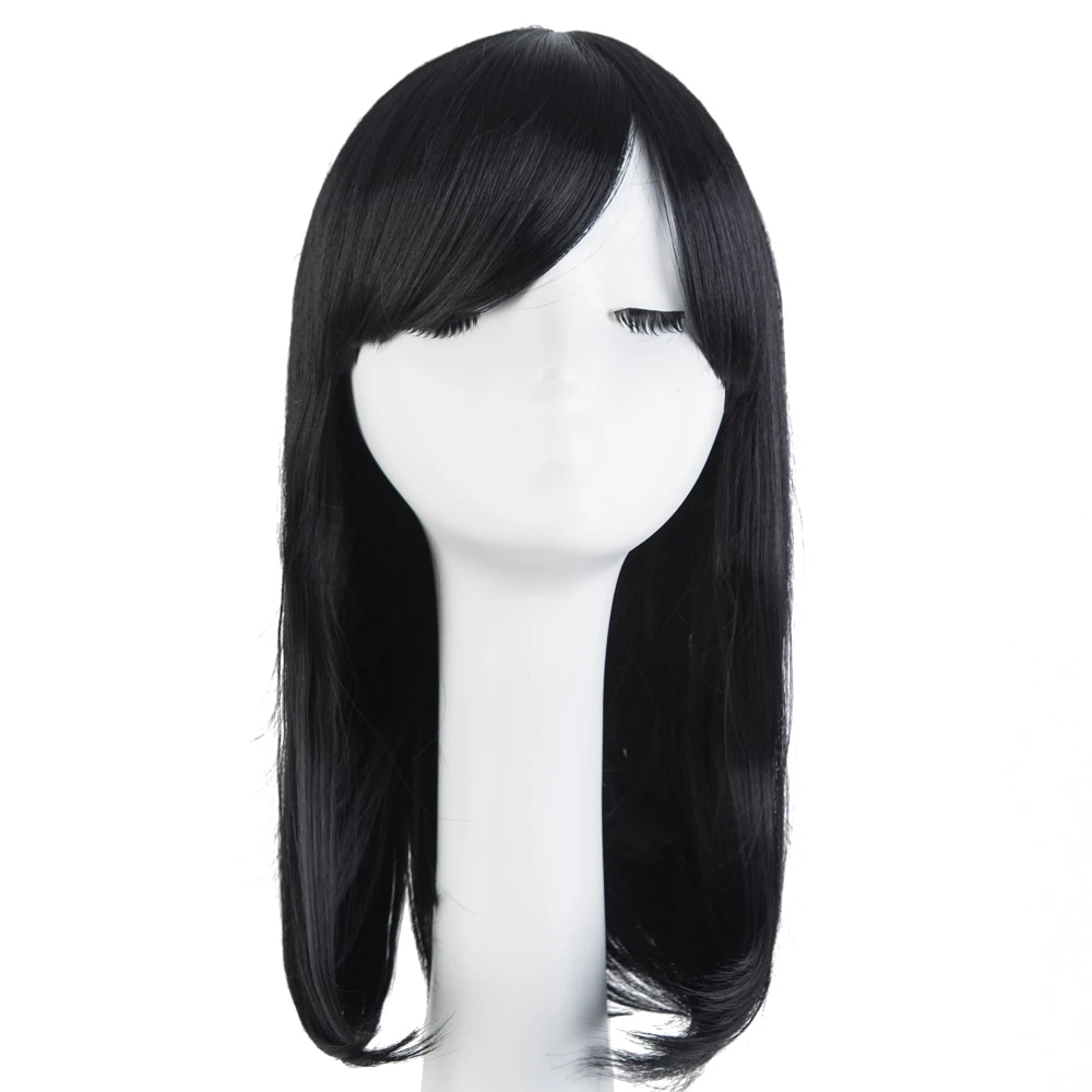 Halloween Synthetic Wig Fei-Show Heat Resistant Fiber Medium Wavy Black