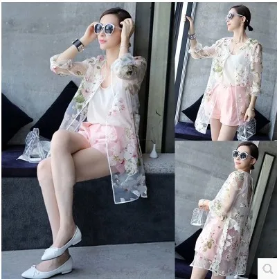 

Women's 2015 new sunscreen uv protection use transparent thin coat