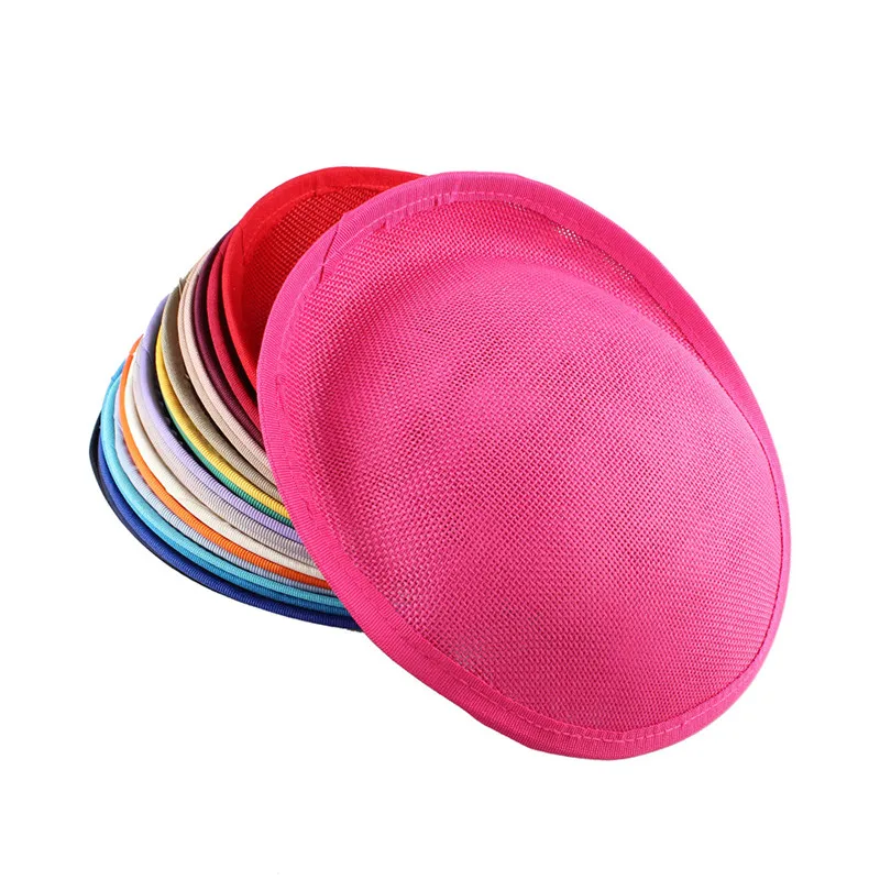 Стиль 20 см ярко-розовая имитация Sinamay основа для вуалетки делая вечерние самодельные шляпы millinery Коктейльные головные уборы свадебная прическа - Цвет: hot pink