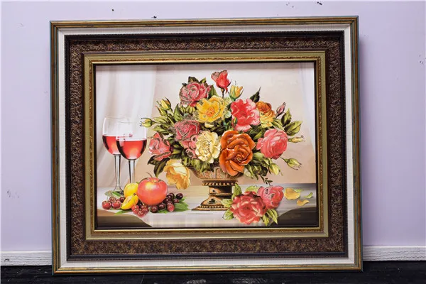 Один натюрморт цветок скандинавские украшения в рамке холст живопись настенные панели для гостиной - Цвет: Многоцветный