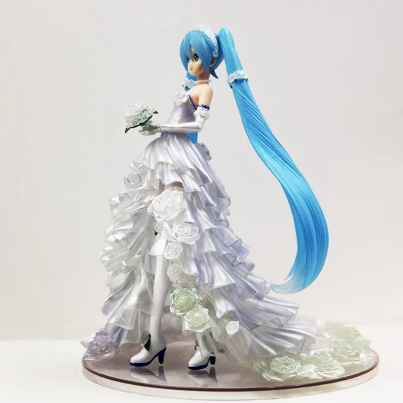 Hatsune Miku Wedding Dress Ver Anime Model Figure Action Pvc Toys