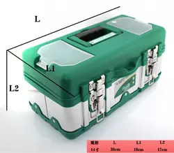 14 дюймов Универсальный инструмент Box запасных Запчасти упаковку Пластик оборудования ящик для хранения инструментов аксессуары