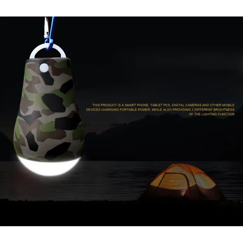 

Portable Outdoor Hanging Tent Camping Lamp Soft Light LED Bulb Waterproof Lanterns Night Lights Colorful USB Charging