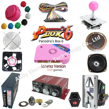 

New Arcade DIY Accessories 1300 In One + 16A Power supply + 16x Button + 2 Joystick For Arcade MAME