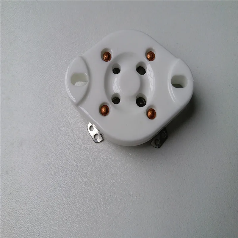 

5pcs ceramic tube socket seat GZC4-1 4 pin seat tube socket silver foot for 2A3/300B A/811