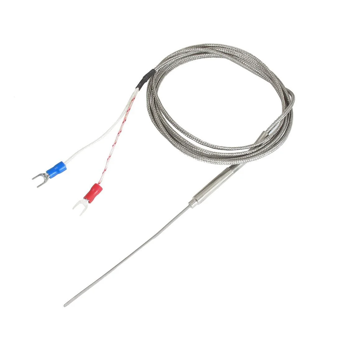 

J Type 90mm x 1.5mm Temperature Controller Earth Thermocouple Probe 2M