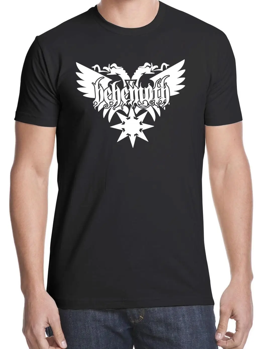 BEHEMOTH LOGO Short Sleeve New T shirt Rock Band Shirt funny t shirt-in