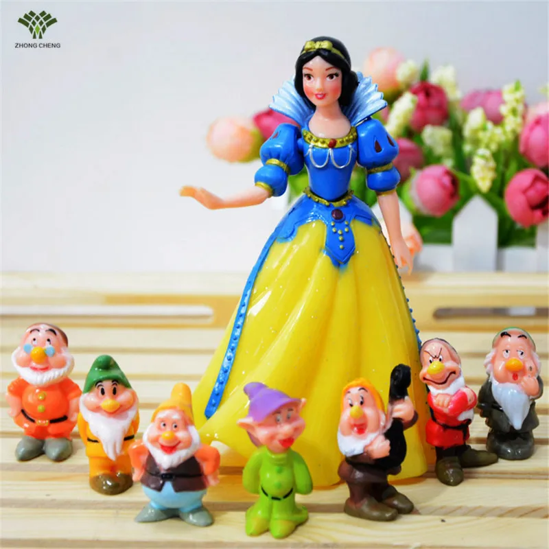 Blanche Neige Et Les Sept Nains Gateau D Anniversaire Topper Elsa Anna Gateau D Anniversaire Decoration Princesse Action Figure Fille D Anniversaire Cadeau Aliexpress