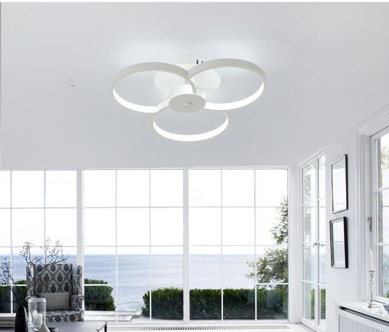 Led minimalista sala de techo luces creativas LED Flush Mount luz de techo de aluminio acrílico lámpara iluminacion led techo