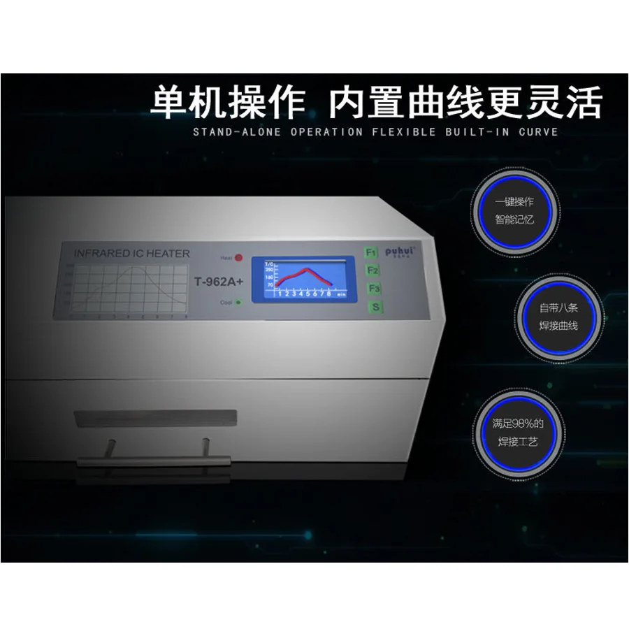 PUHUI T 962A + печь для оплавления волн инфракрасный IC НАГРЕВАТЕЛЬ T962A BGA SMD SMT