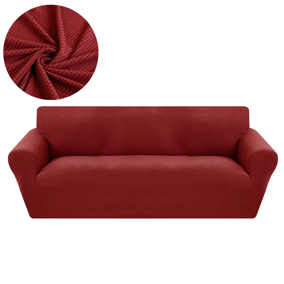 Флисовый универсальный чехол для дивана, евро Чехлы для дивана для гостиной, эластичный чехол для секционного дивана, растягивающийся чехол для дивана - Цвет: Big red