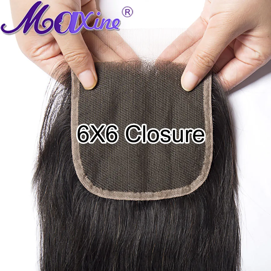 

Peruvian Closure 6x6 Lace Closure Straight Closure Preplucked Free Part 100% Human Hair Swiss Lace Extensions Remy Hair Maxine