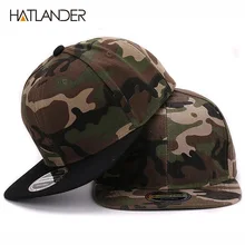 Unisex čepice Hatlander – maskáčová s rovným kšiltem