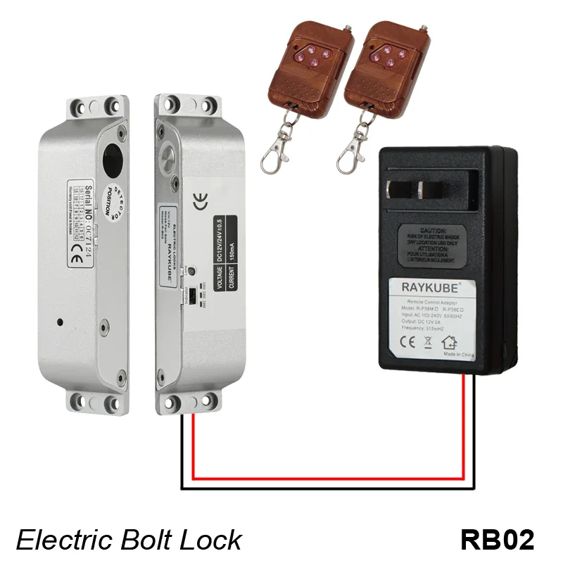 Raykube электронный замок двери с Дистанционное управление ключи открытие простой Система контроля доступа комплект - Цвет: RB02