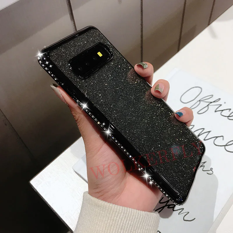 Блестящий Алмазный чехол для samsung Galaxy S10 S9 S8 J4 J6 плюс J8 A7 A50 A70 A60 A30 M30 Note 9 8 3D стенд держатель чехол