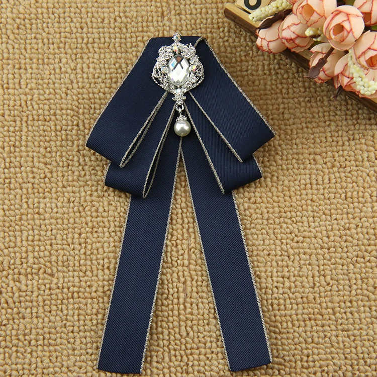 

i-Remiel High-end Ribbon Brooch Bow Tie Shirt Ladies Gentlemen British Groom Bridegroom Pins and Brooches Wedding Accessories